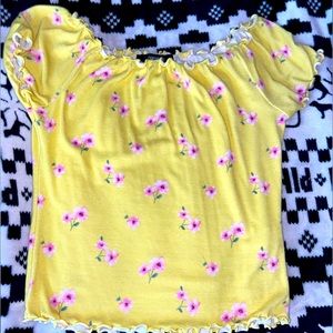 Forever 21 Yellow Crop top